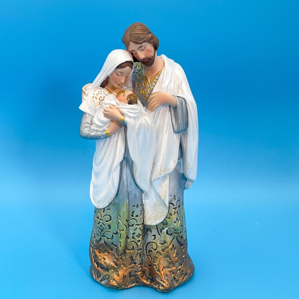 Holy Family Nativity Figurine Ornament  Mary‎ Joseph Baby Jesus 4.5" Religious